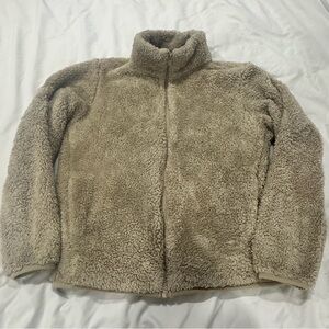 Womens Size xs UNI QLO Terry Fluffy Sweater Zip Up